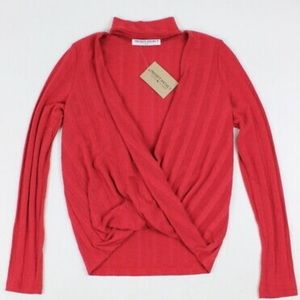 Project Social T Womens Lacey Surplice L/S Top NWT